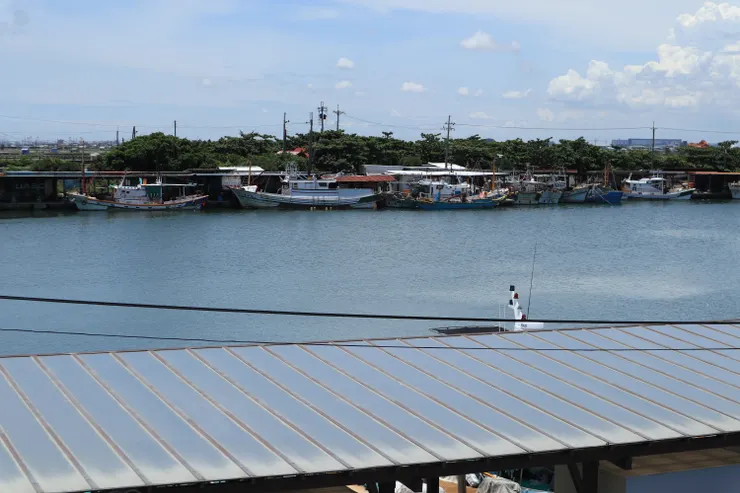 彌陀漁港的漁船停靠區域