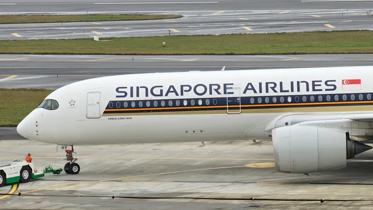 這是新航的A350客機!