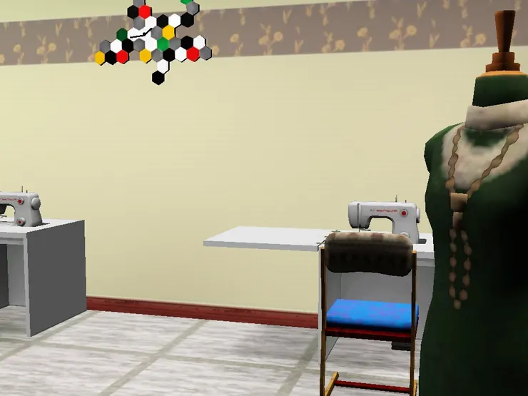 牆上有個很有藝術感的時鐘。