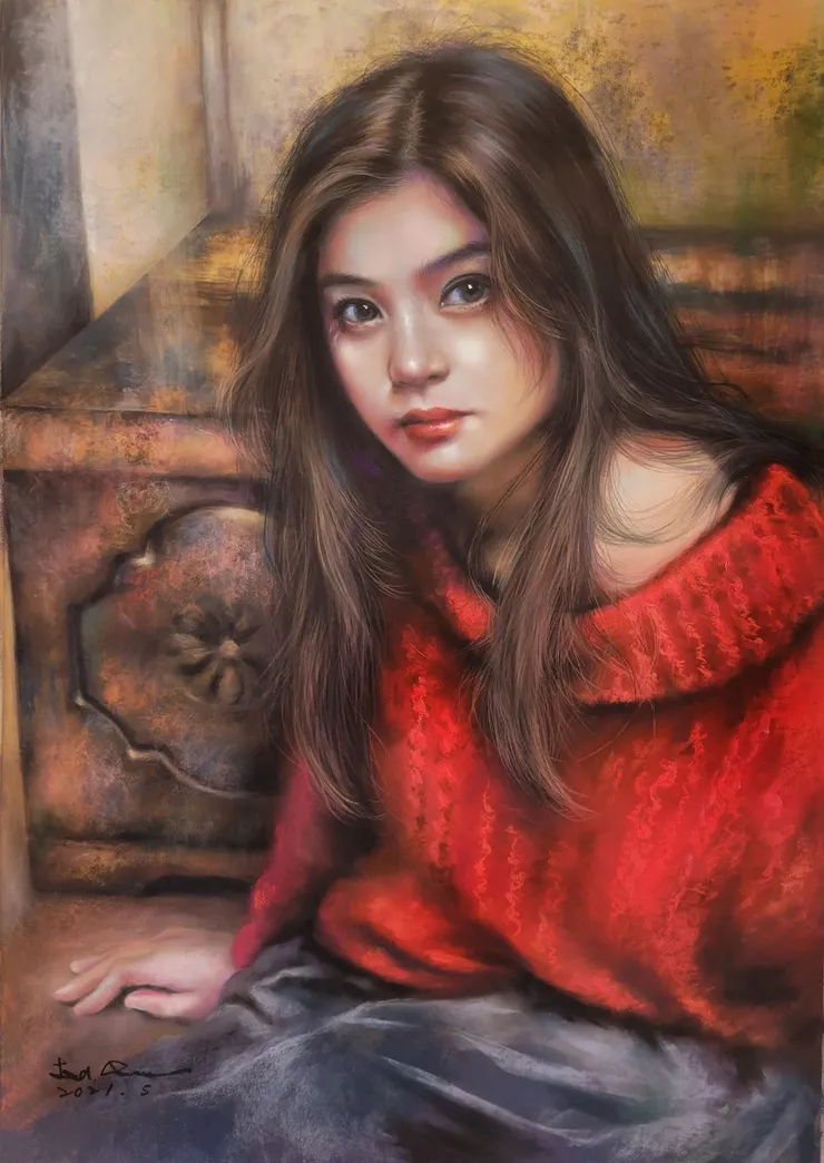 17歲的Ella (媒材:粉彩)