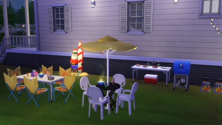 小餐桌很接近燒烤爐，能最快拿得到美食！