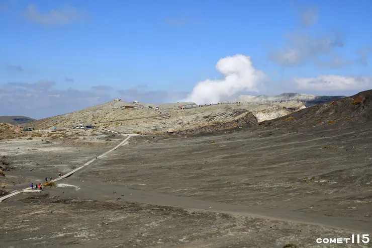 砂千里濱是由火山灰堆積而成的廣大黑色沙漠