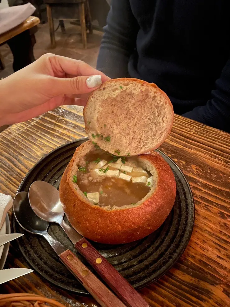 好喝的麵包洋蔥湯