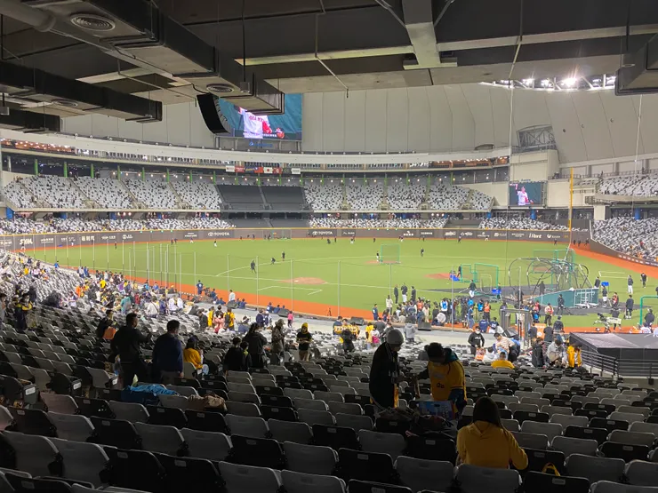 巨人隊球員在練球