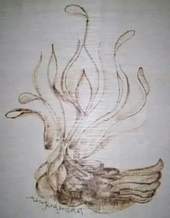 火鳥/合板/Mingling烙畫