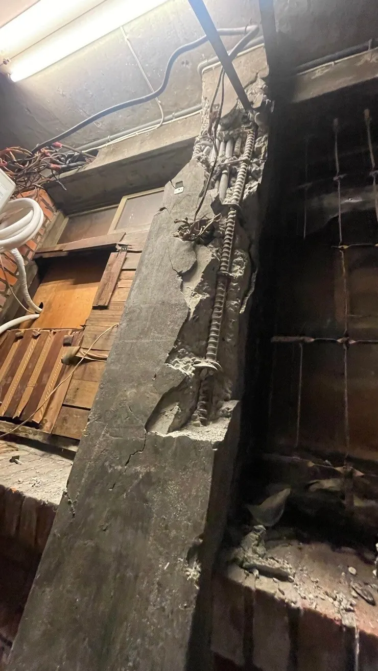 北市中華路二段309巷8號建物震損情形。圖／北市建管處提供