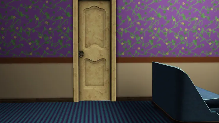 這扇我沒記錯的話是這房間的門口。