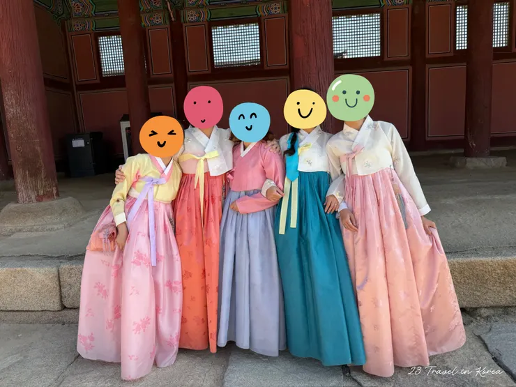 五人最終的韓服選色，給你們參考～