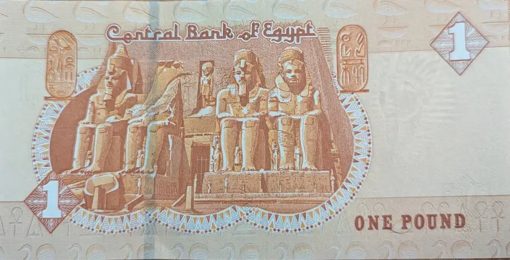 印著阿布辛貝神廟的1埃鎊🤩