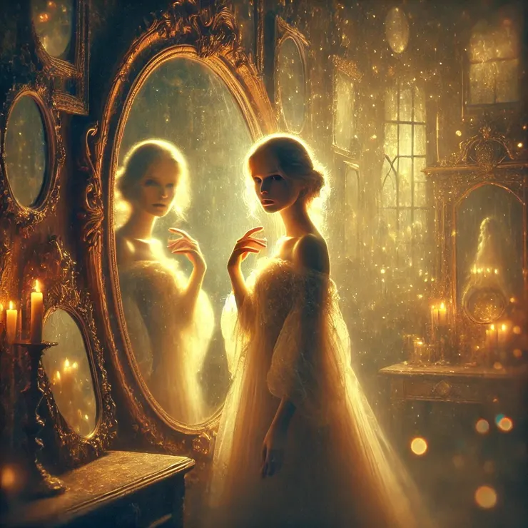 Jane worked there, though no one could recall when she had arrived. Her presence was soft, almost imperceptible, much like the fogged reflections in the mirrors themselves.