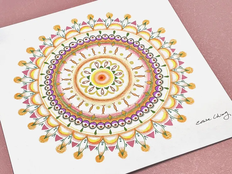 一筆一畫，以心裡感受繪製曼陀羅