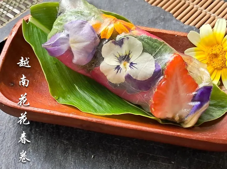 相較於傳統春捲皮，越南春捲皮更具有晶瑩剔透的美感。