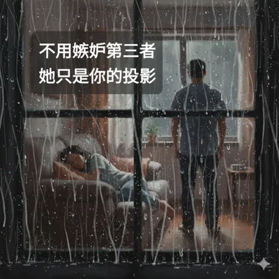 不用羨慕第三者，她只是你的投影