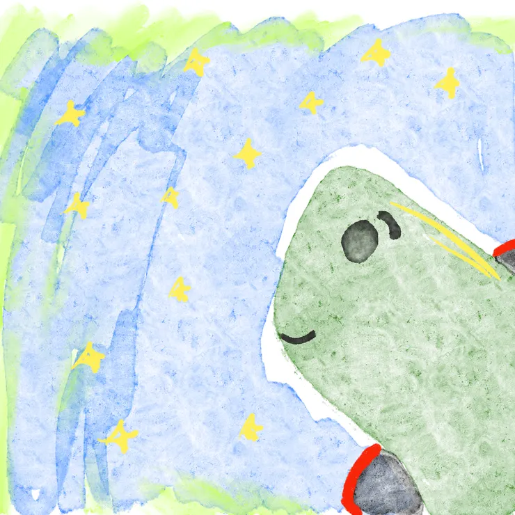 小可愛嚮往水桶外的世界，那裏有綠色、藍色’，有大地有天空有星星。