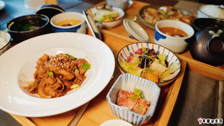 精緻定食：薑汁豬肉燒