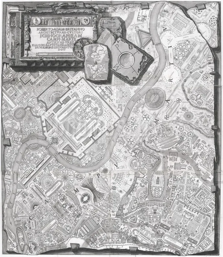 聽說路易斯・康辦公室掛著這幅Piranesi〈Campo Marzio dell’Antica Roma〉
