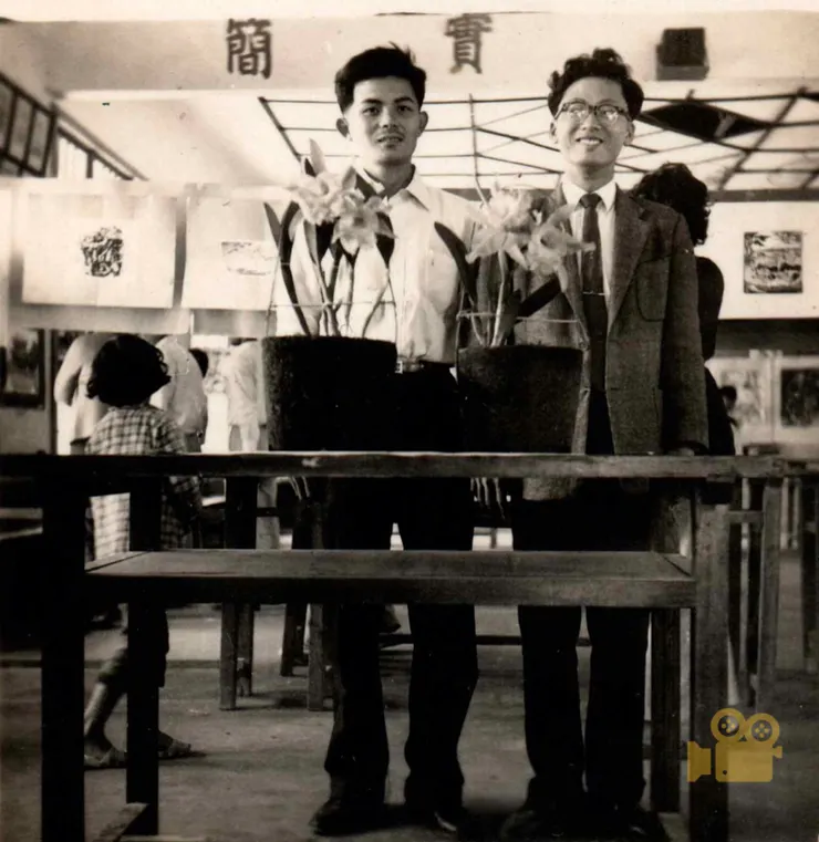 陳錦芳與林智信於台南畫展合影 1963