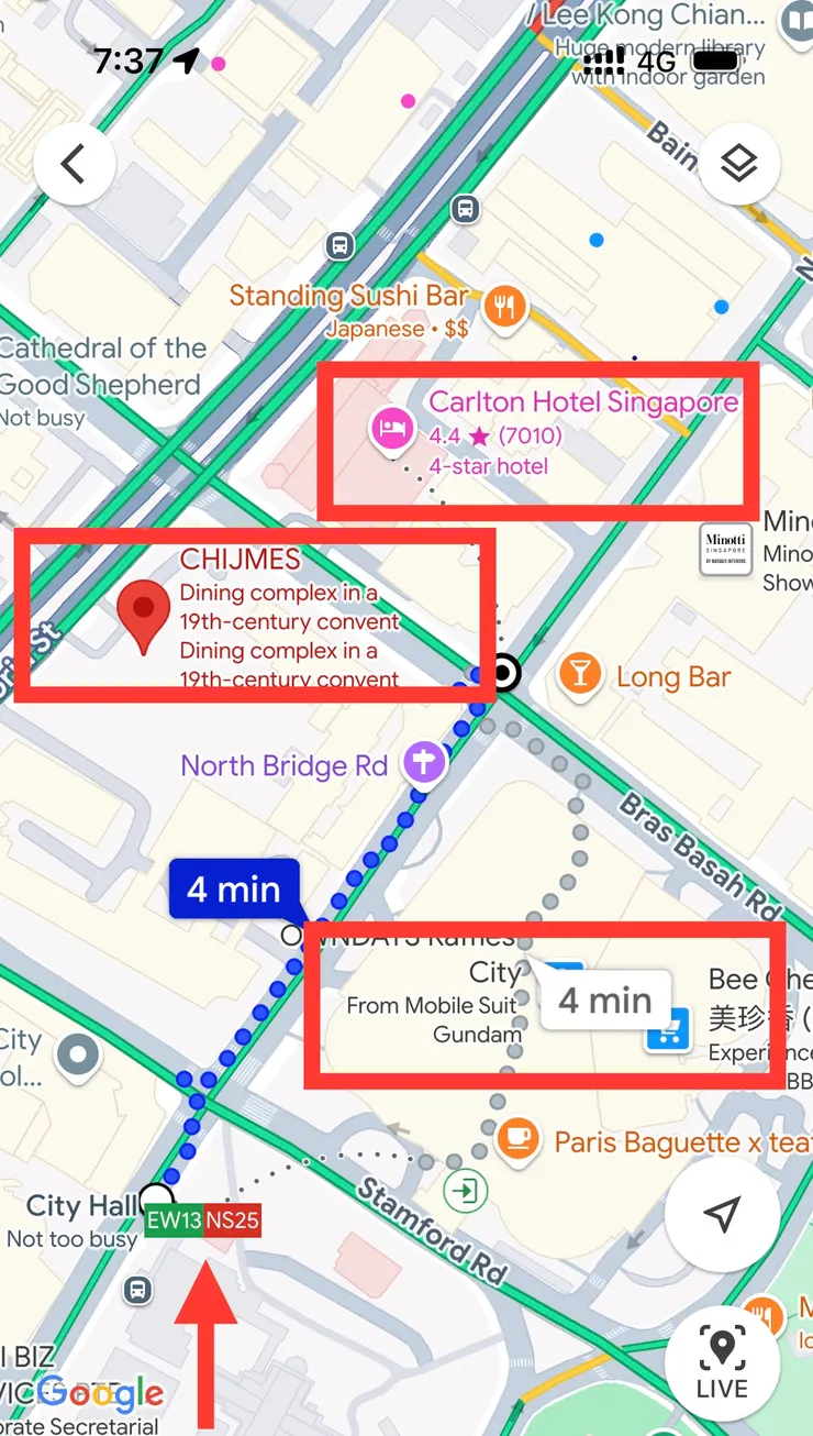 從City Hall出站可以穿過mall回到飯店
