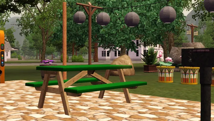 看到這種餐桌椅也聯想到這裏跟吃有關。