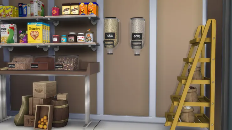 通心麵也是散裝出售的。請用紙袋裝好付錢。