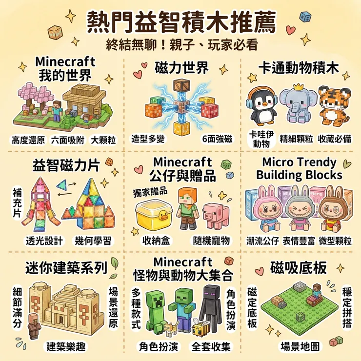 【積木玩具推薦】絕美療癒居家擺飾！Dcard/PTT熱議評比：上班族紓壓/精緻花束，我的世界/樂高卡通積木 