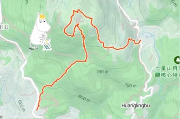 爬完七星山才曉得的嚕嚕米路線