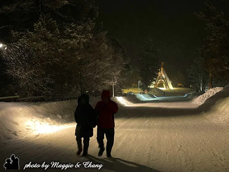 我們攜手漫步在這雪國情個街道上