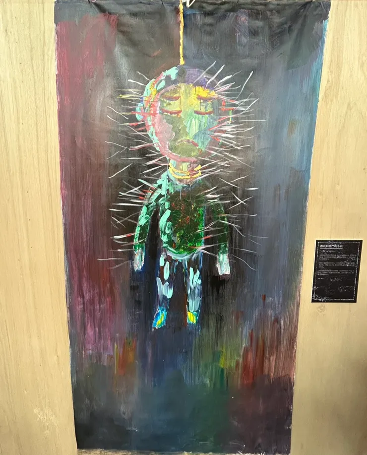 跟疾病奮鬥的小孩，這也是展覽的主視覺圖(原稿翻拍)。