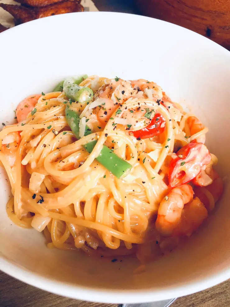 奶油明太子鮮蝦蘆筍