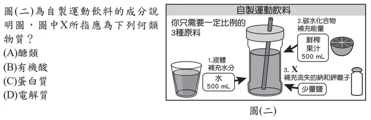 112會考自然 第3題