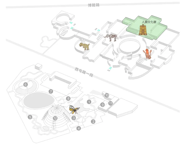 圖片來源：國立科學博物館官網---樓層及設施