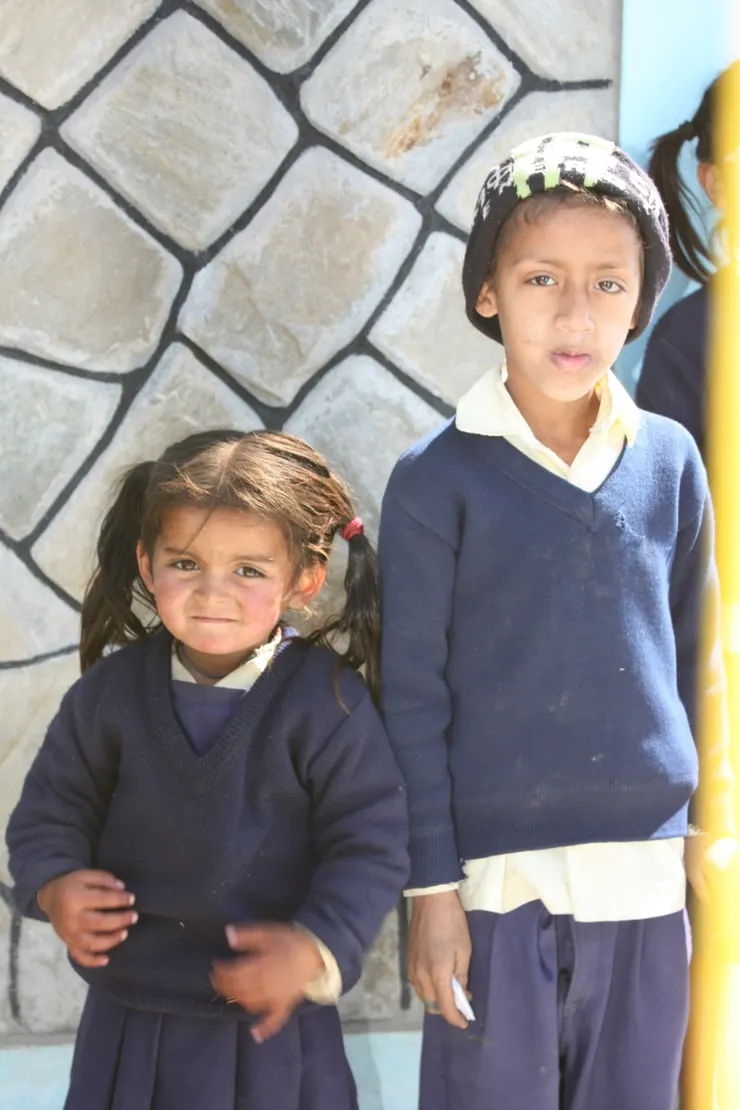 可愛的尼泊爾小朋友