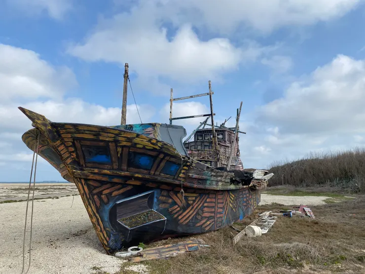 真的木船裝置藝術