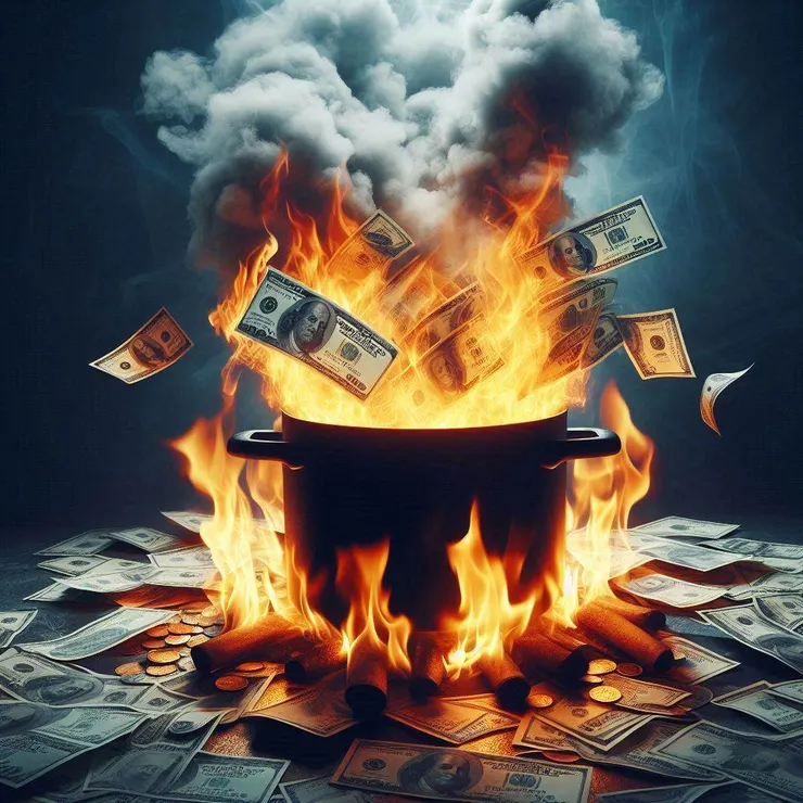 這個階段，已經可以看見錢錢在我眼前燒不見了…