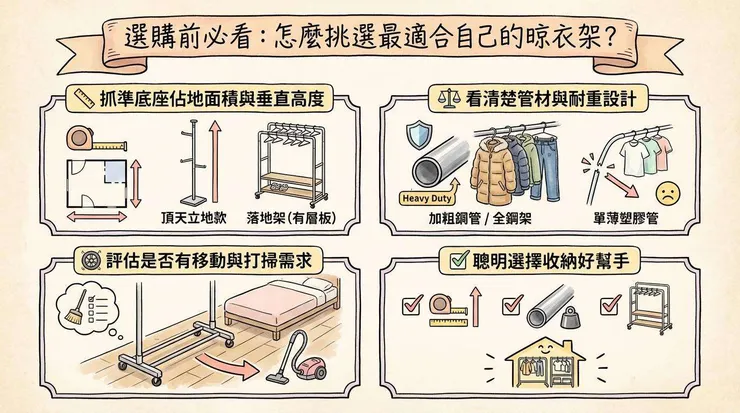 選購前必看:怎麼挑選最適合自己的晾衣架?