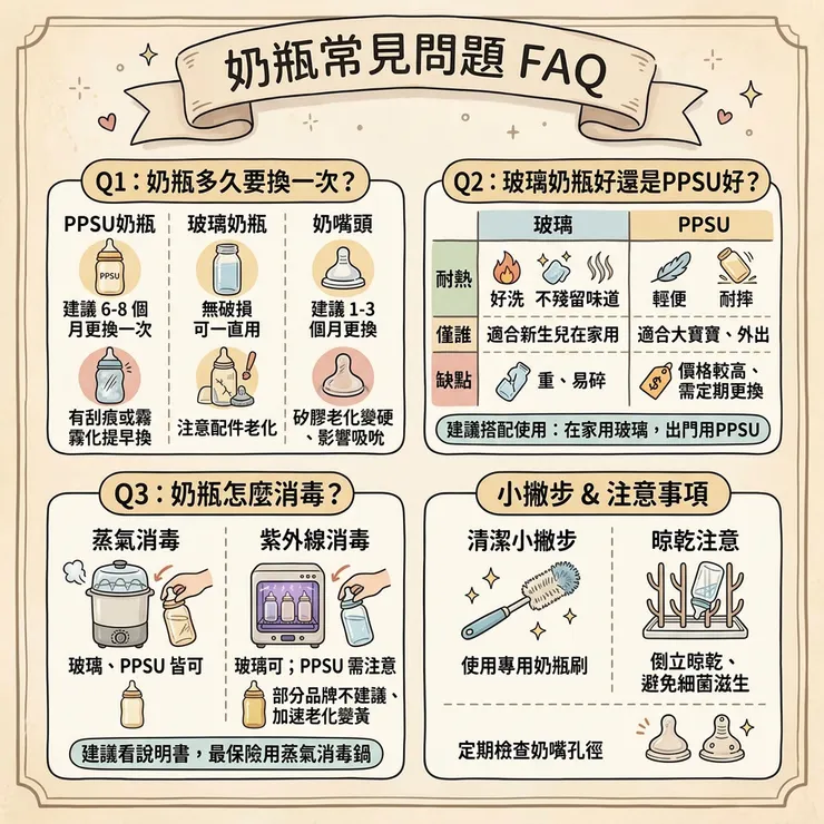 奶瓶常見問題FAQ
