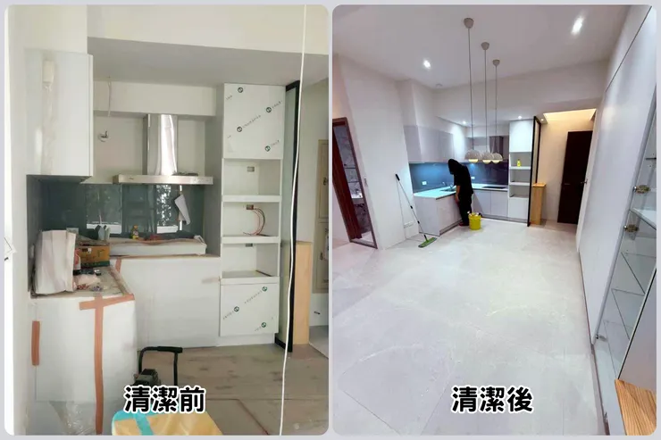 原本霧面的水龍頭與玻璃，現在透亮得像精品旅館。