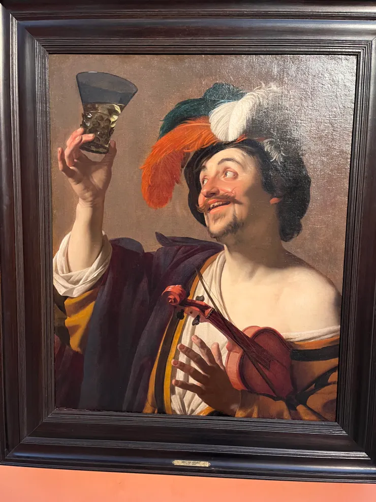 我很確定是因為喝醉所以才很開心的小提琴家