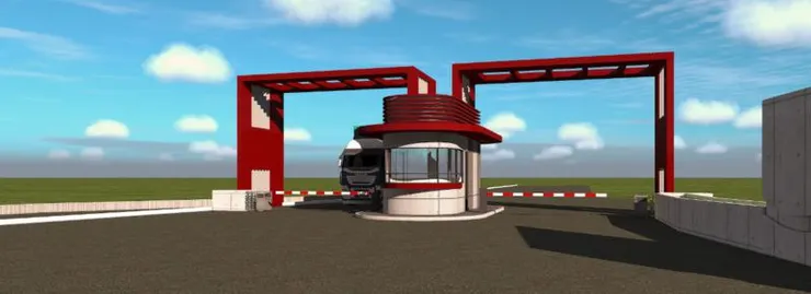 方案七、用三明治鋁板與鐵件組合，有點像賽車場啊?