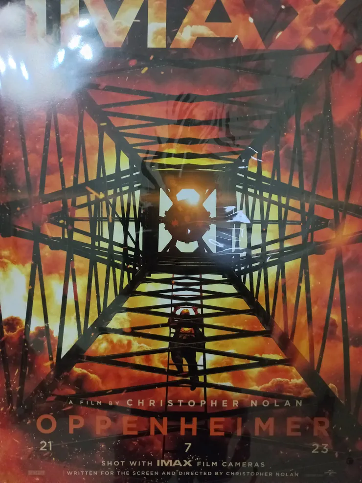 電影院送的《奧本海默》IMAX海報