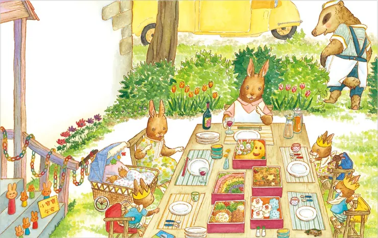 慶祝兔子家族喜獲麟兒的祝賀便當