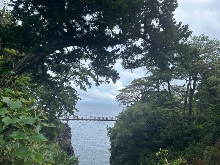 城崎海岸的吊橋，也是這個景點的一大特色