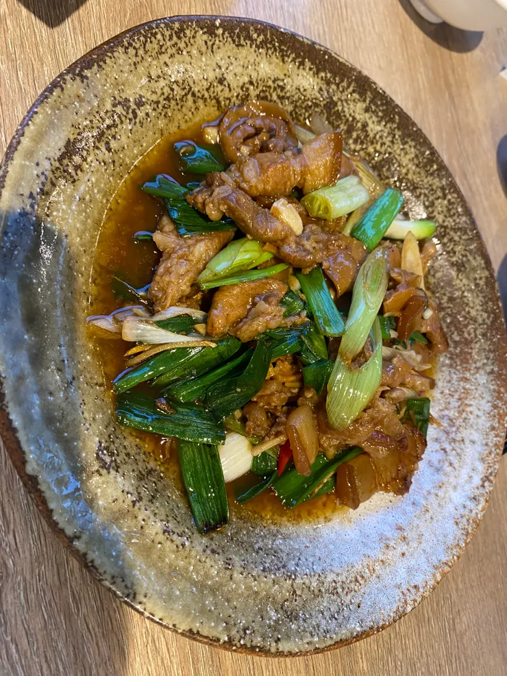 豬肉蒜苗炒鐵甲