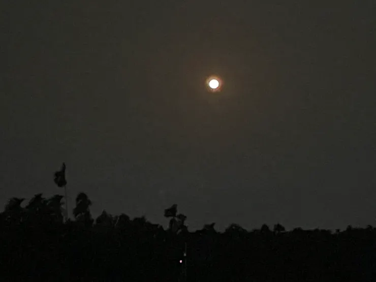 田野和月色。（焦距放大，所以畫質比較不清晰)