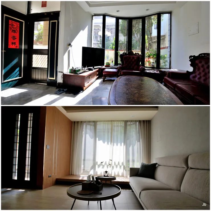 大破大立！一樓客廳東面，上昔下今。