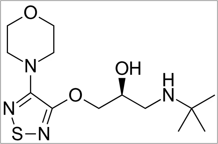 圖1. 提莫洛爾之化學構造；圖片來源：維基百科