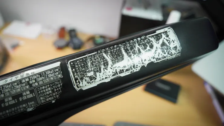 斑駁胎壓和注意事項貼紙