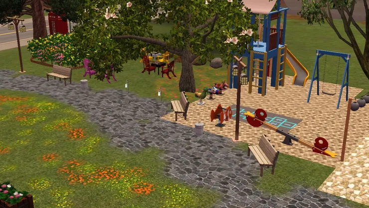 石路已經轉彎了。其實沿著石路走,便能到達公園各個區域。