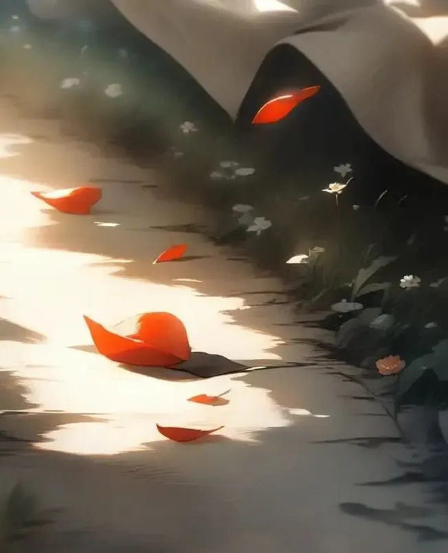 落花逝去即將長眠