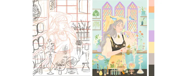 初始草稿 / 配色